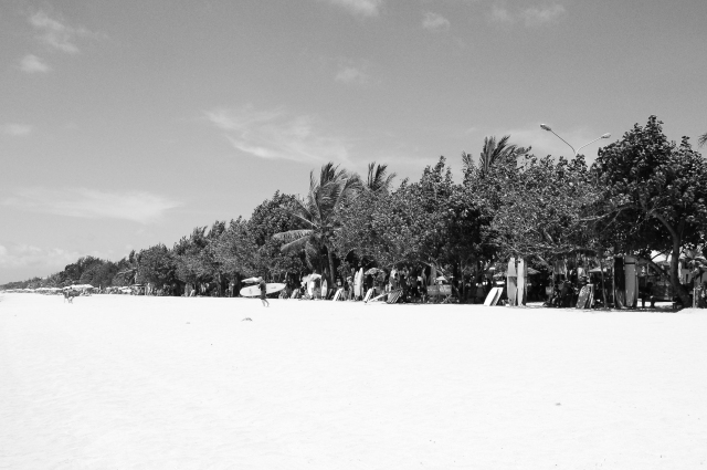 white sandy beach
